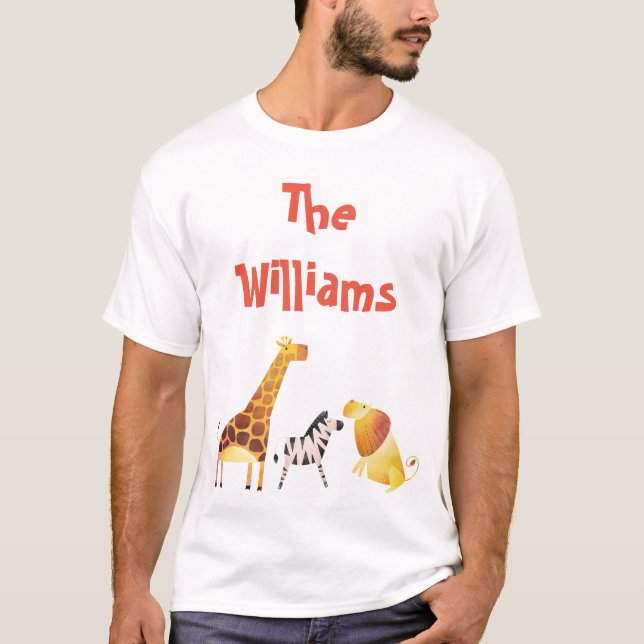 Camiseta Animales Safari Familiar (Anverso)