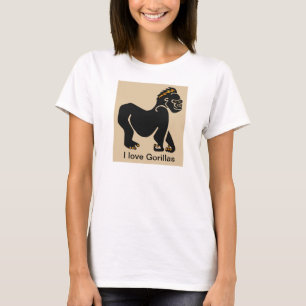 Camiseta Animales salvajes - Amo las GORILLAS - Ape - Vida