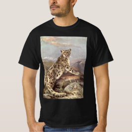 Camiseta Animales Salvajes Antiguos, Leopardo de las Nieves