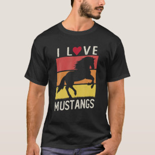 Camiseta Animales salvajes de la época del sol Mustang Cute