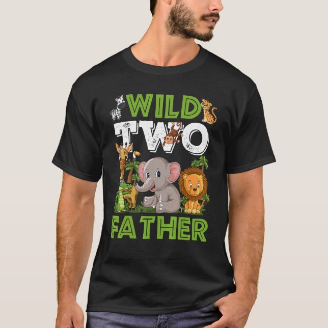 Camiseta Animales salvajes de la jungla de Safari de cumple (Anverso)