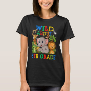 Camiseta Animales salvajes de Safari de 6º Grado se juntan 