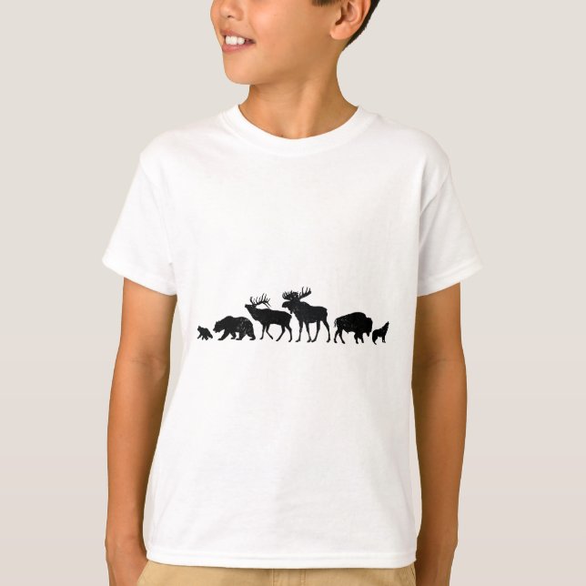 Camiseta Animales salvajes de Yellowstone (Anverso)