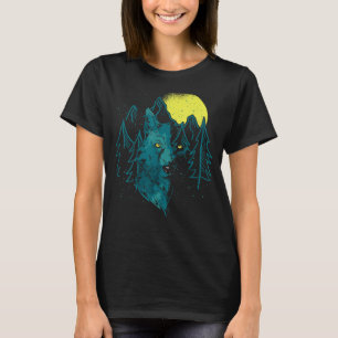 Camiseta Animales salvajes Lámparas de Luna Llena Predador 