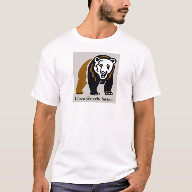 Camiseta Animales salvajes - Me encantan los OSOS GRIZADOS  (Anverso)