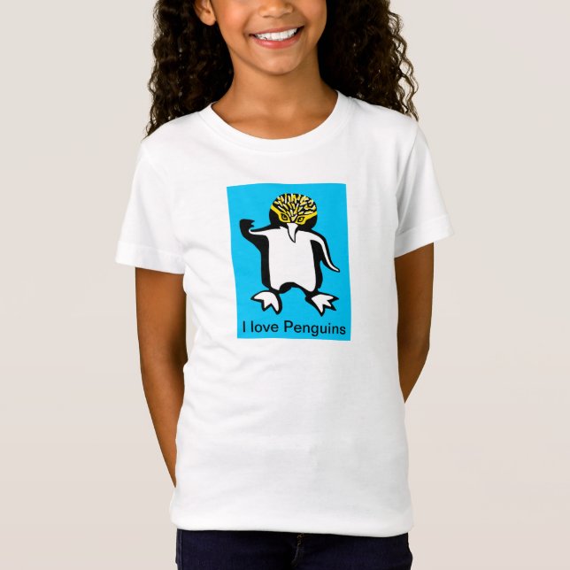 Camiseta Animales silvestres - Amo los PENGUINS - Antártida (Anverso)