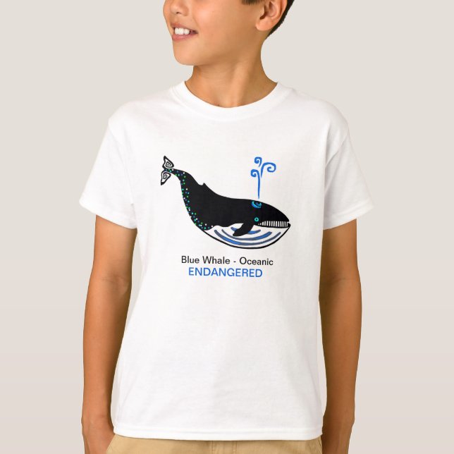 Camiseta Animales silvestres - BALLENA azul - Gráfica anima (Anverso)