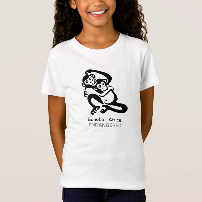 Camiseta Animales silvestres - BONOBO - Animales en peligro (Anverso)