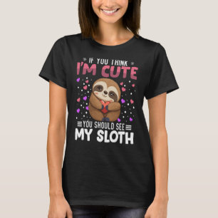 Camiseta Animales Sloth Heart El día de San Valentín Para M