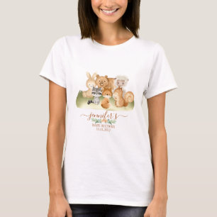 Camiseta Animales Terrosos del Bosque Bebé mamá futura
