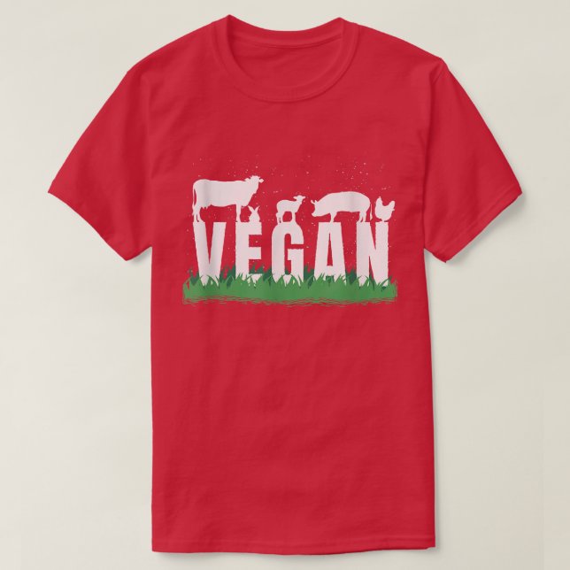 Camiseta Animales Vegan (Diseño del anverso)