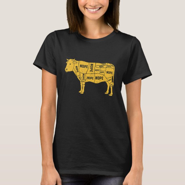 Camiseta Animales Vegan Cow Anti Crueldad Animal (Anverso)