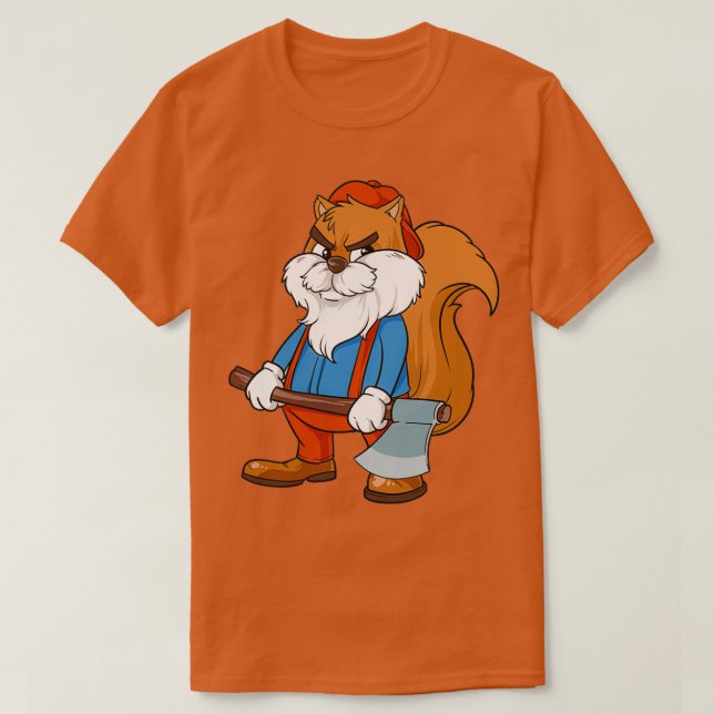 Camiseta Animales Viejos Chipmunk Wood Cutter Classic TShir (Diseño del anverso)