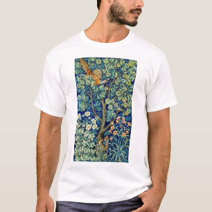 Camiseta Animales y flores, bosque, William Morris