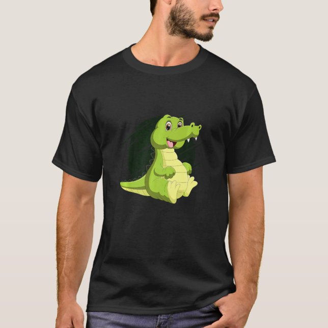 Camiseta Animales zoológicos de Cute Alligator Reptiles Pon (Anverso)