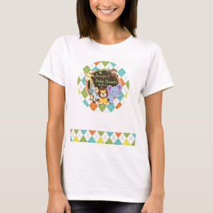 Camiseta Animales zoológicos en un colorido argyle