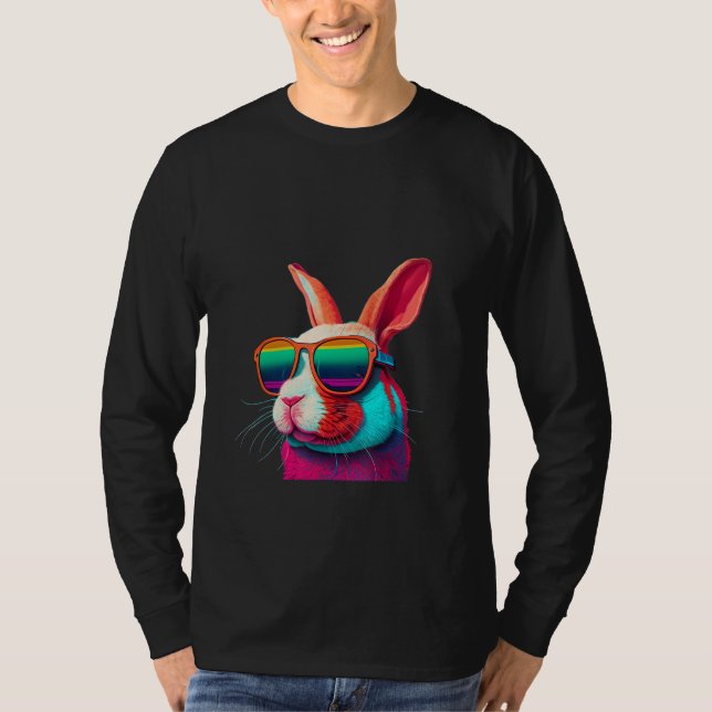Camiseta Animals Graphic  Bunny Wearing Sunglasses 3 (Anverso)