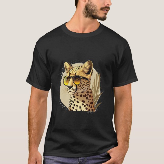 Camiseta Animals Graphic  Cheetah Wearing Sunglasses (Anverso)