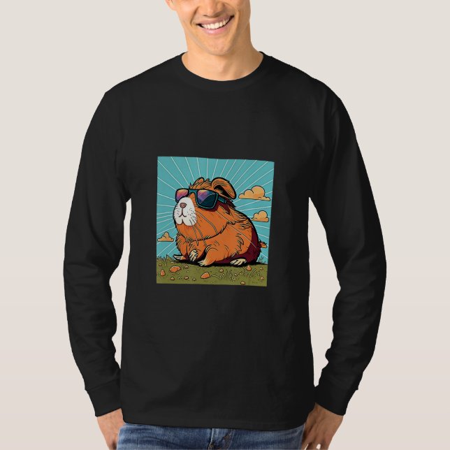 Camiseta Animals Graphic  Guinea Pig Wearing Sunglasses 1 (Anverso)