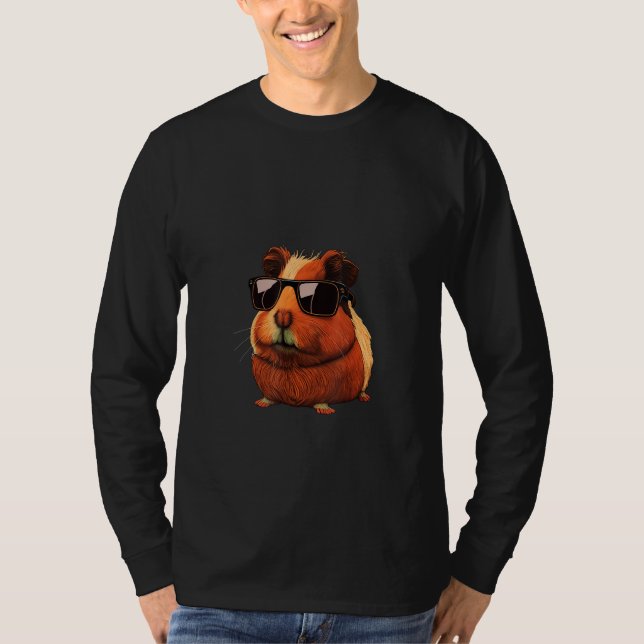 Camiseta Animals Graphic  Guinea Pig Wearing Sunglasses 3 (Anverso)