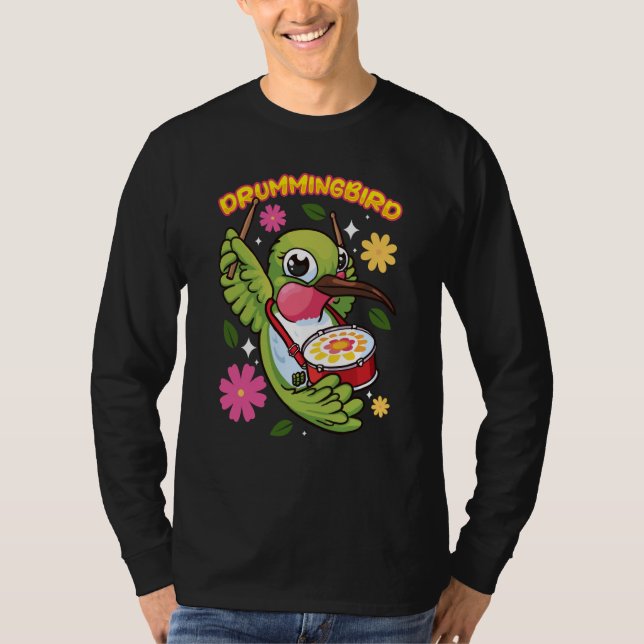Camiseta animals hummingbird drumming (Anverso)