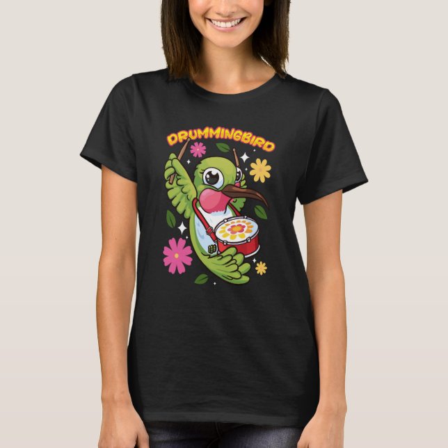 Camiseta animals hummingbird drumming (Anverso)