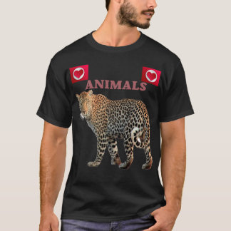 Camiseta Animals I love You,Pets Retro Wild Novelty