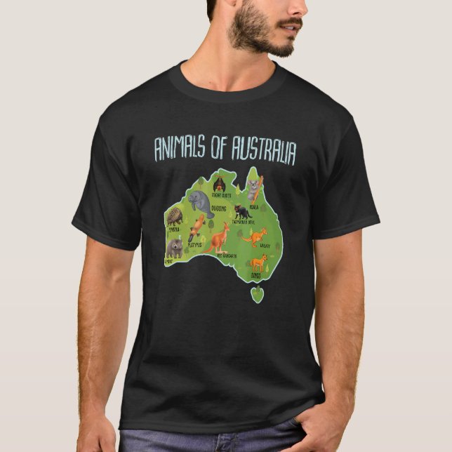 Camiseta Animals Of Australia Australian Animal Educational (Anverso)