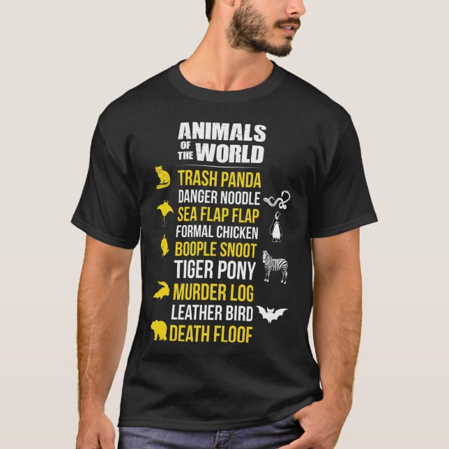 Camiseta Animals Of The World Trash Panda Danger Noodle (Anverso)