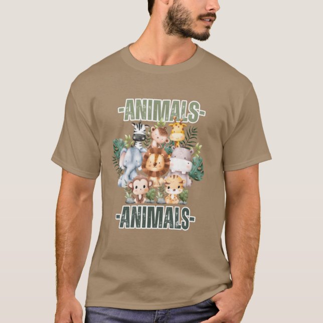 Camiseta Animals retro family (Anverso)