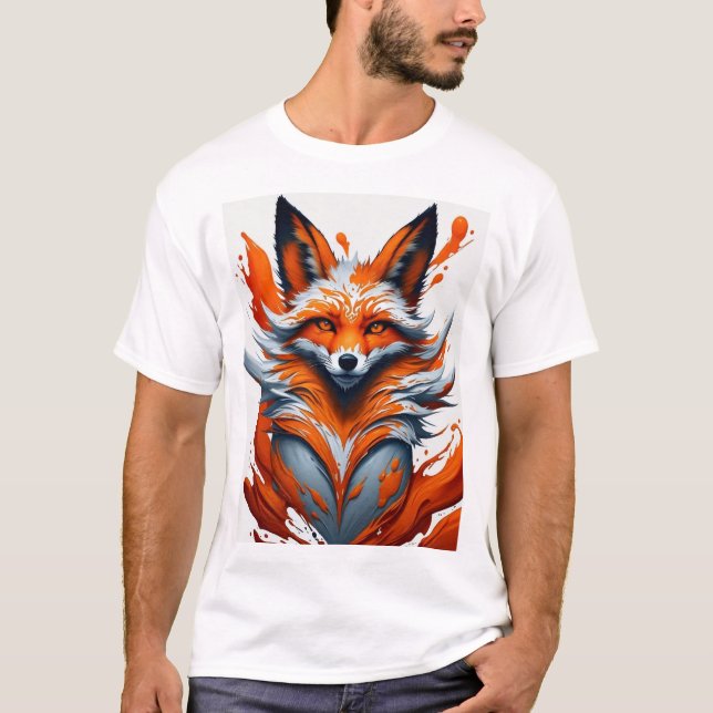 Camiseta "Animals Splash Art" Zorro 2 (Anverso)