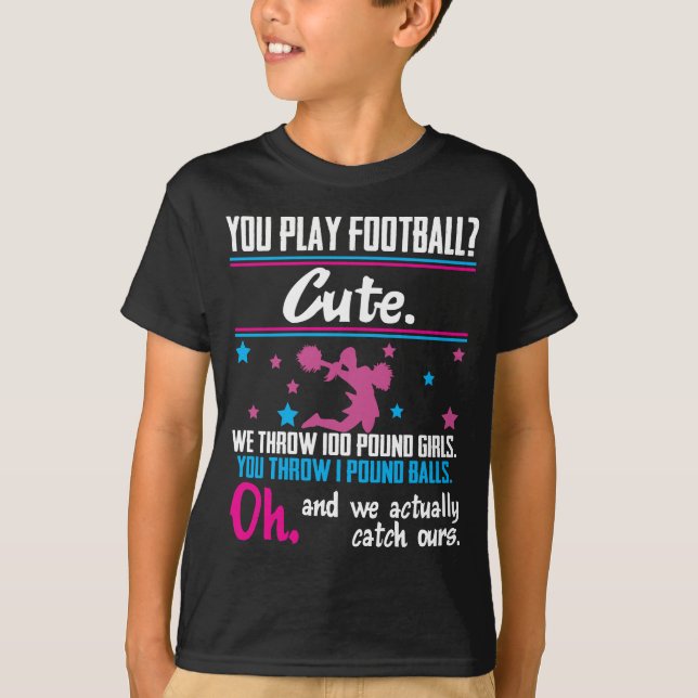 Camiseta Animando el regalo usted juega al fútbol que es (Anverso)