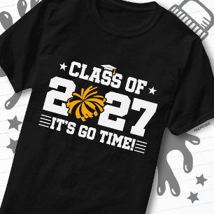 Camiseta Animando la Graduación Clase de último año de 2027