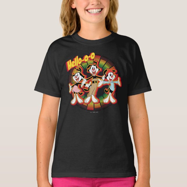 Camiseta Animaniacs | Gráfico de ecualizador de retro de He (Anverso)