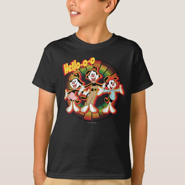 Camiseta Animaniacs | Gráfico de ecualizador de retro de He (Anverso)