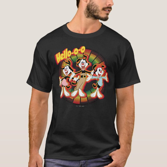 Camiseta Animaniacs | Gráfico de ecualizador de retro de He (Anverso)