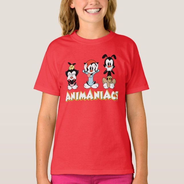 Camiseta Animaniacs | Gráfico de Warner Siblings "No Evil" (Anverso)