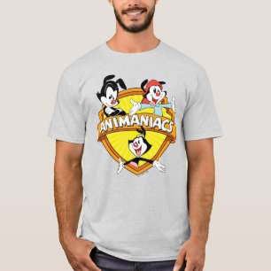 Camiseta Animaniacs   Warner Brothers & Sister WB Shield