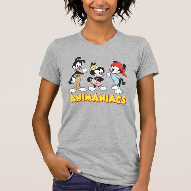 Camiseta Animaniacs | Yakko, Dot y Wakko Standing (Anverso)