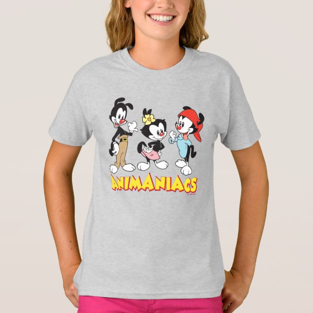 Camiseta Animaniacs | Yakko, Dot y Wakko Standing (Anverso)