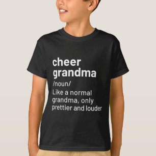 Camiseta Animar a la abuela negra Definición Cheerleading 