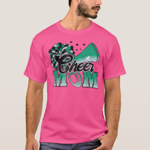 Camiseta Animar a mamá mayor fan Cheerleader negro verde bl