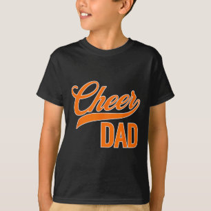 Camiseta Animar a Papá Azul y Naranja Uniformes de Porrista