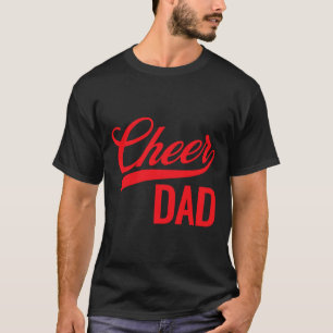 Camiseta Animar a papá rojo y blanco porristas a juego Pare