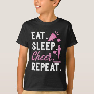 Camiseta Animar Baile Porrista Chicas Comer Dormir Animador