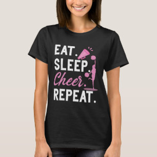 Camiseta Animar Baile Porrista Chicas Comer Dormir Animador