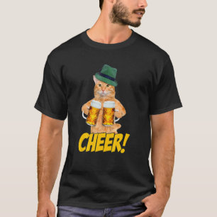 Camiseta Animar  Gato Cerveza  Gato Bebiendo Cerveza