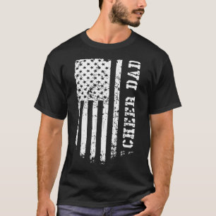 Camiseta Animar Papá Porristas Bandera Americana Día del Pa