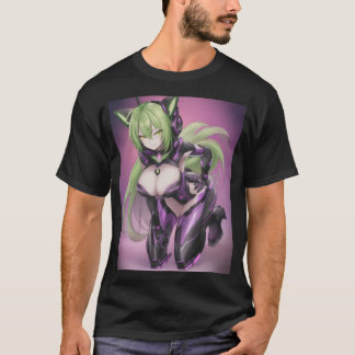 Camiseta Anime Android Catgirl