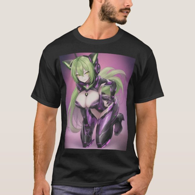 Camiseta Anime Android Catgirl (Anverso)